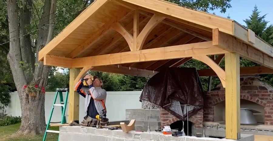 Finishing touches on a custom deck build, Knoxville, TN