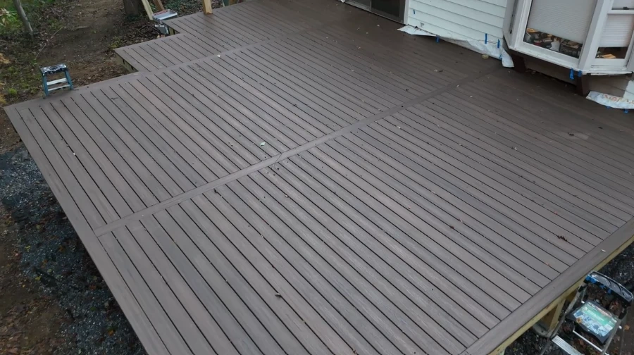 Custom deck construction in progress in Knoxville, TN