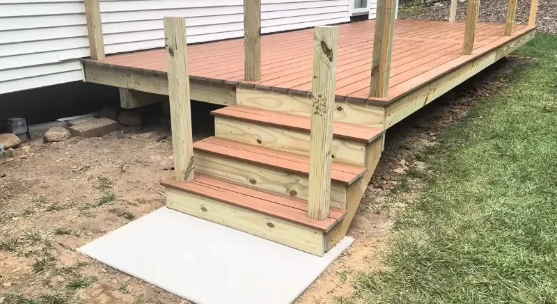 Completed deck and stairs project, Knoxville, TN